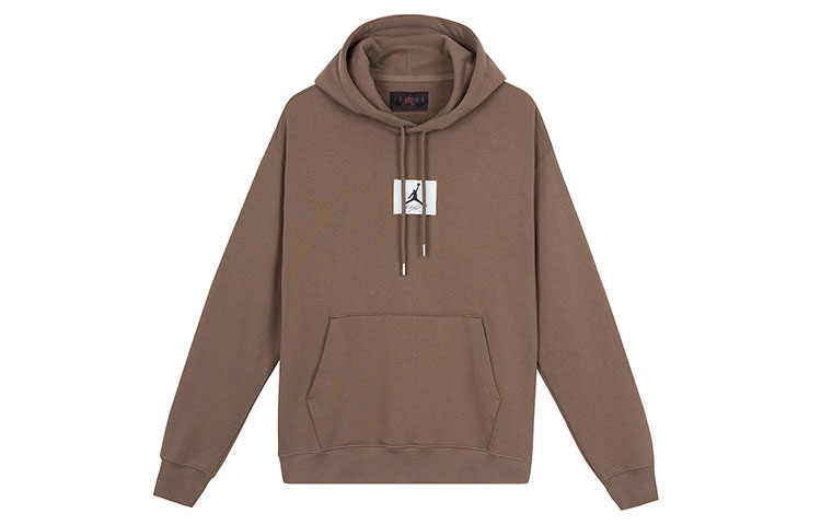 Jordan Solid Logo Patch Fleece Hoodie Beige DQ7339-274