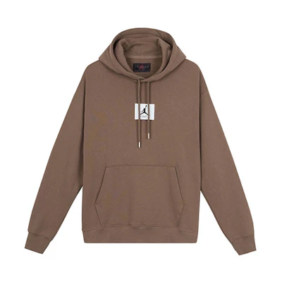 Jordan Solid Logo Patch Fleece Hoodie Beige DQ7339-274