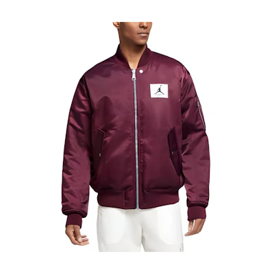 Jordan Solid Logo Patch Full-Zip Crewneck Jacket Red () DQ7344-680