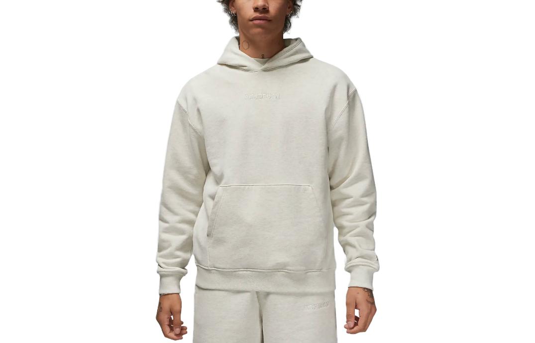 Jordan Solid Logo Pocket Hoodie Ivory White FJ1966-141