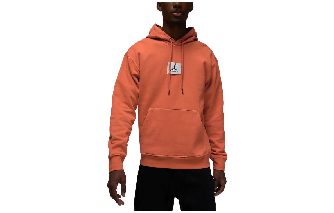 Jordan Solid Logo Pocket Hoodie Orange () DQ7338-812