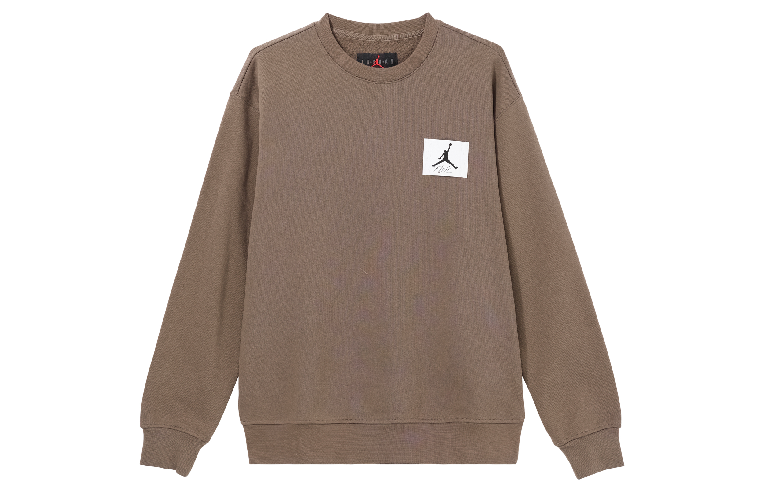 Jordan Solid Logo Print Crewneck Sweatshirt Men’s Beige FB3910-274