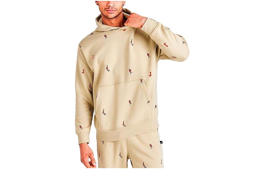 Jordan Solid Logo Print Hoodie Pale White DV9392-206