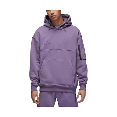 Jordan Solid Logo Print Pullover Hoodie Purple DQ8062-553