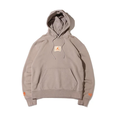 Jordan Solid Logo Print Pullover Sweatshirt Grey DV6996-016