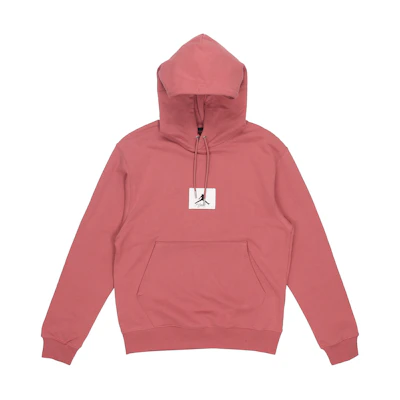 Jordan Solid Logo Print Rust Red Hoodie Mens DA9817-691
