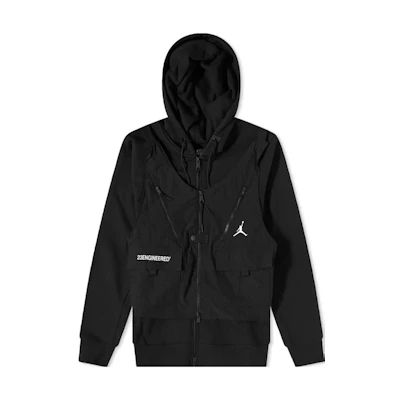 Jordan Solid Logo Print Zip-Up Hoodie Black () DC9581-010