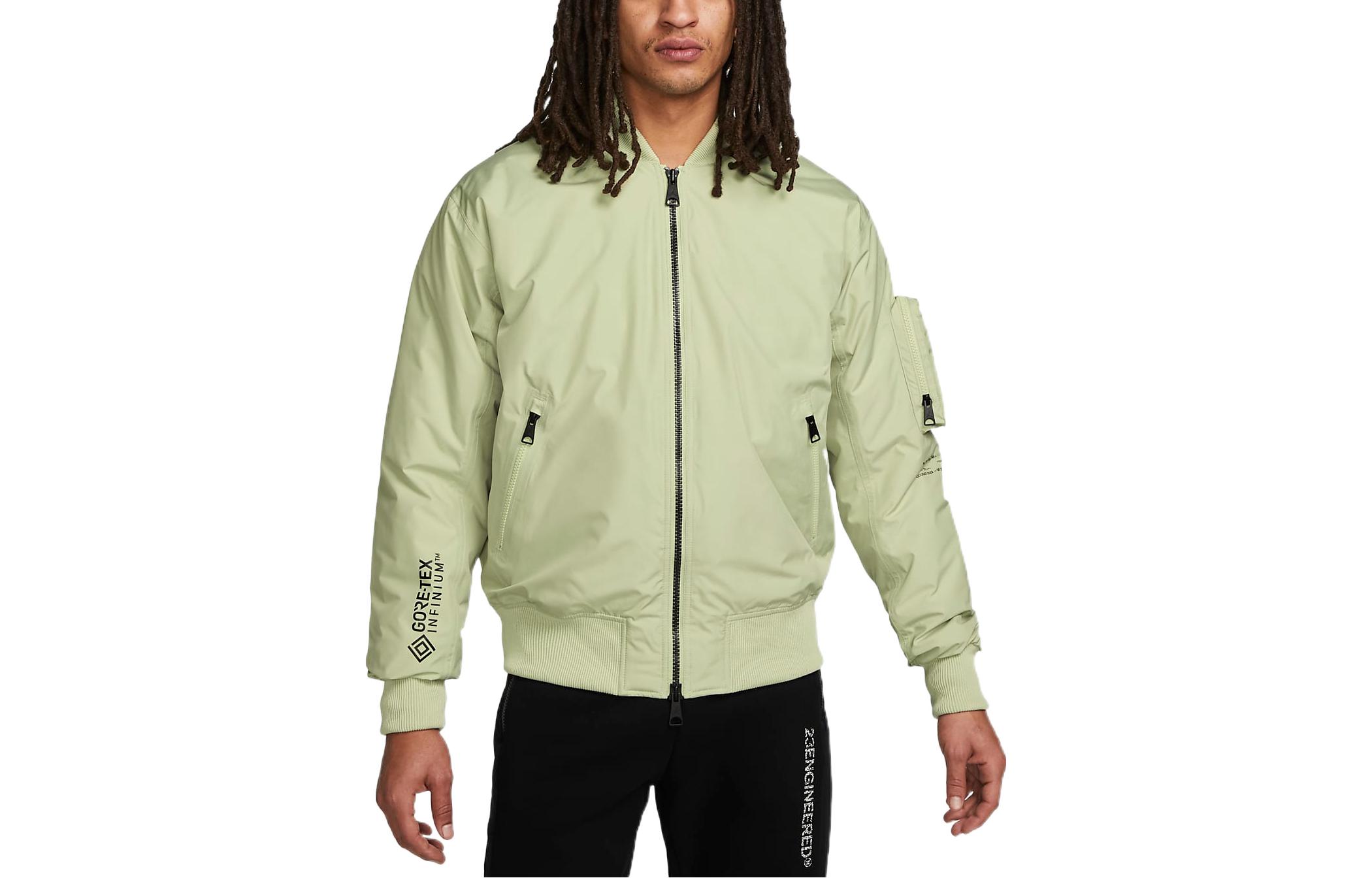 Jordan Solid Logo Print Zip Jacket Olive Green DJ0232-371