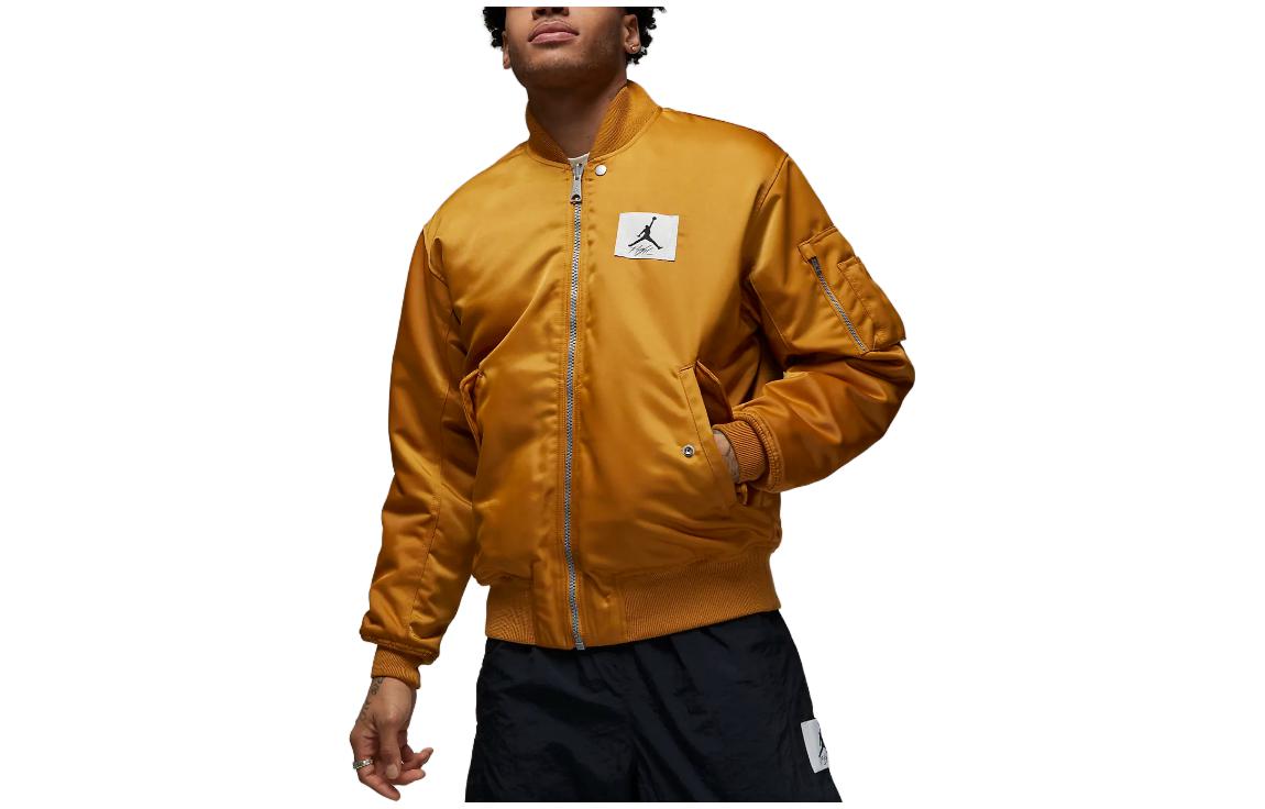 Jordan Solid Logo Stand Collar Zip Pocket Jacket Yellow () DQ7344-712