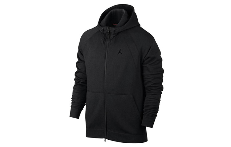 Jordan Solid Logo Zip-Up Hoodie Jacket Black 860197-010