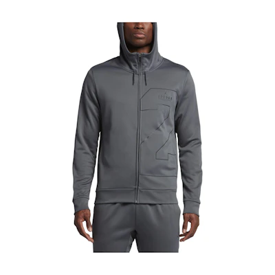 Jordan Solid Logo Zip-Up Hoodie Jacket Dark Gray 831381-021
