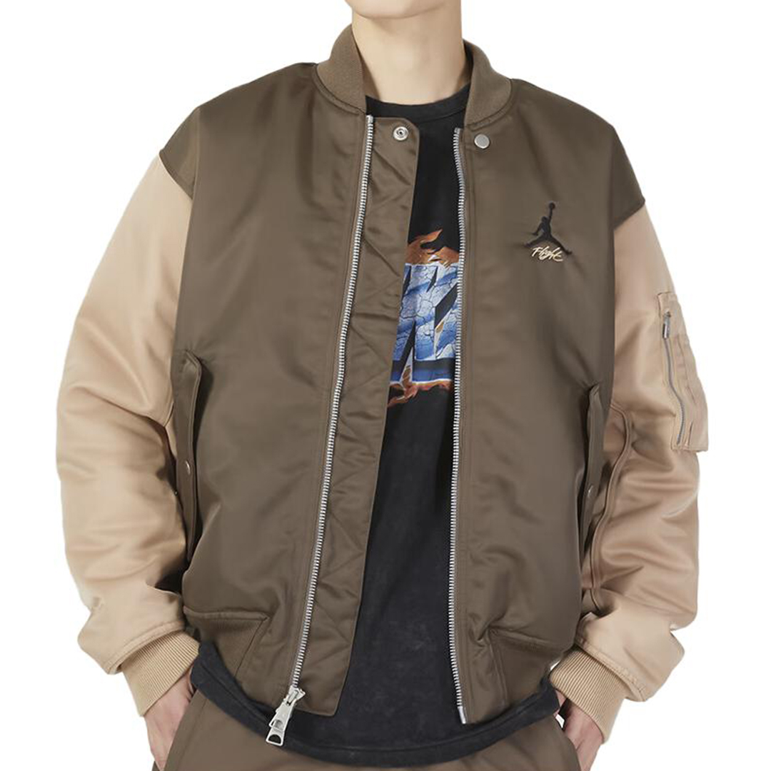 Shop 조던 솔리드 로고 집업 재킷 브라운 DV7613-274