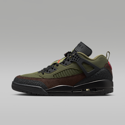 Jordan Spizike Low Medium Olive/Black/Baroque Brown/University Red IH1782-200
