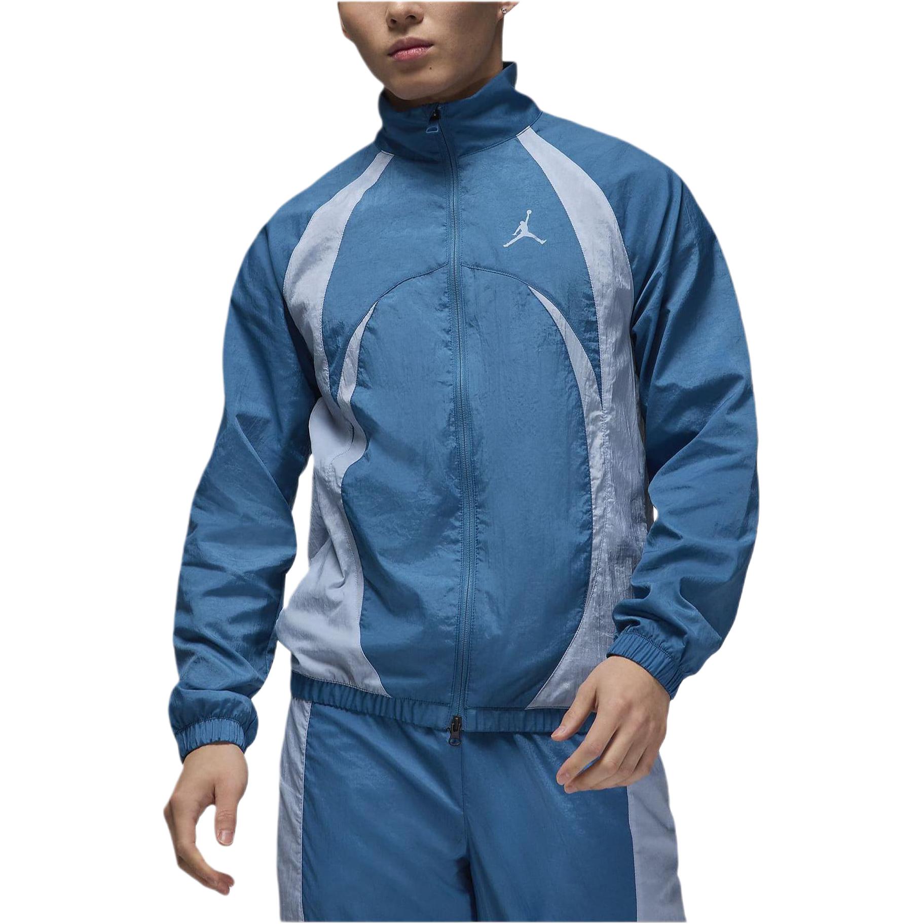 Jordan Sport Colorblock Stand Collar Zip Jacket for Men - Blue FN5849-457