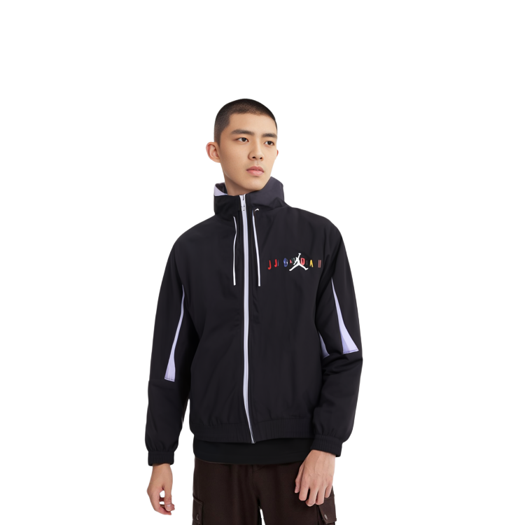 Purchase 乔丹运动撞色拉链连帽夹克 黑色/白色 CD5748-010