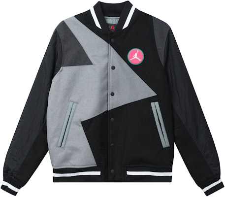 Jordan Sport DNA Jaket Baseball Patchwork Hitam Pakaian Santai CK9351-011 Order Jordan Sport DNA Jaket Baseball Patchwork Hitam Pakaian Santai CK9351-011