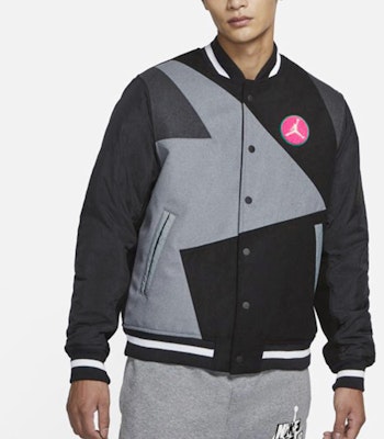 Jordan Sport DNA Jaket Baseball Patchwork Hitam Pakaian Santai CK9351-011 Shop Jordan Sport DNA Jaket Baseball Patchwork Hitam Pakaian Santai CK9351-011