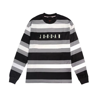Jordan Sport DNA Black Striped Letter Colorblock Long-Sleeve Sweatshirt CV1143-010