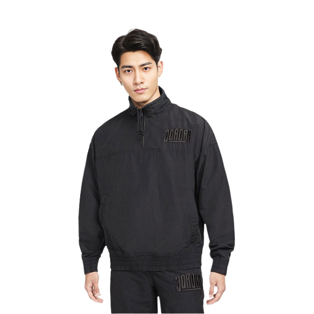 Shop ジョーダン スポーツ DNA ハーフジップ プルオーバー ジャケット ブラック (アジア版) DA7166-010