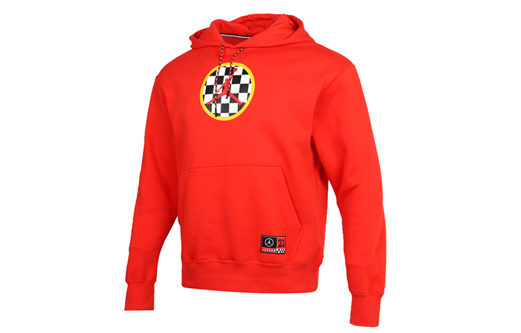 Jordan Sport DNA Logo Fleece Pullover Hoodie Red Chili CV2785-673