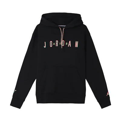 Jordan Sport DNA Pullover Hoodie Black - Vintage Logo Print Sweatshirt CK9568-011