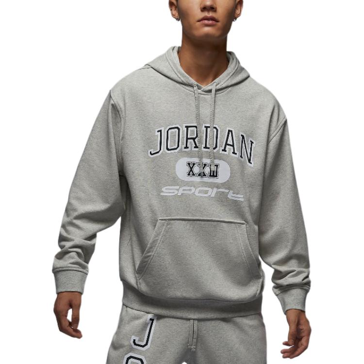 Jordan Sport Dri-FIT Crossover Logo Hoodie Outdoor Casual Pullover Grey FV8627-050