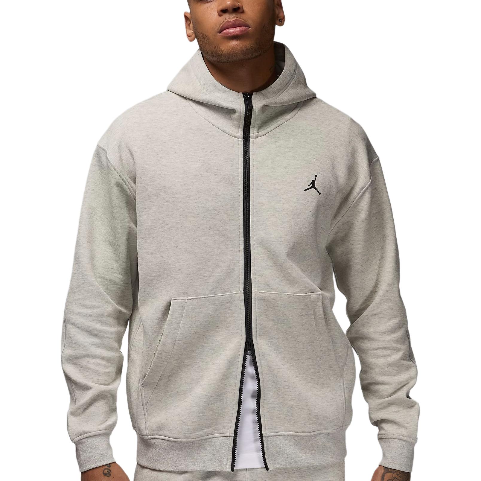 Jordan Sport Hoop Fleece Dri-FIT Full-Zip Hoodie Gray Casual Jacket FV8602-050