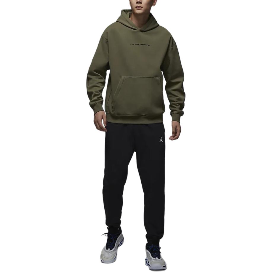 Shop Jordan Sport Hoop Fleece Dri-FIT 橄欖綠連帽運動衫 HF0281-222