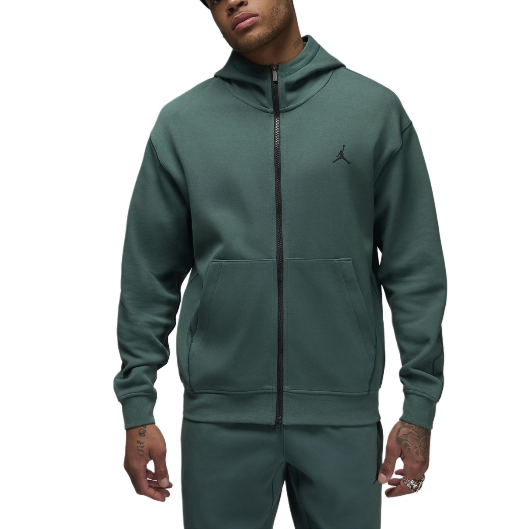 Jordan Sport Hoop Fleece Oxidized Green Full-Zip Hoodie Jacket FV8602-366