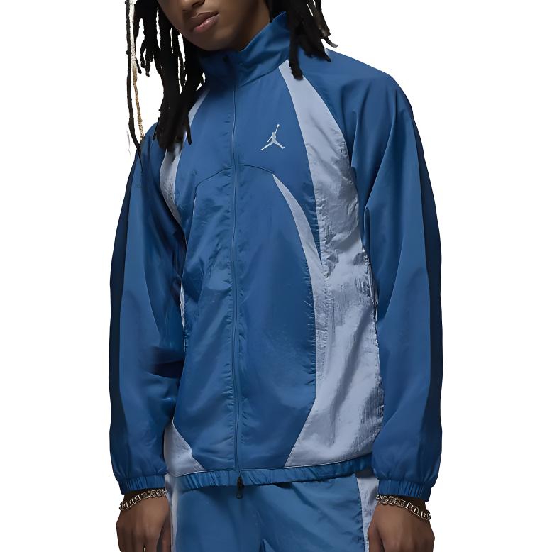 Jordan Sport Jam Retro Lightweight Blue Zip-Up Jacket with Logo Print for Men FN5848-457