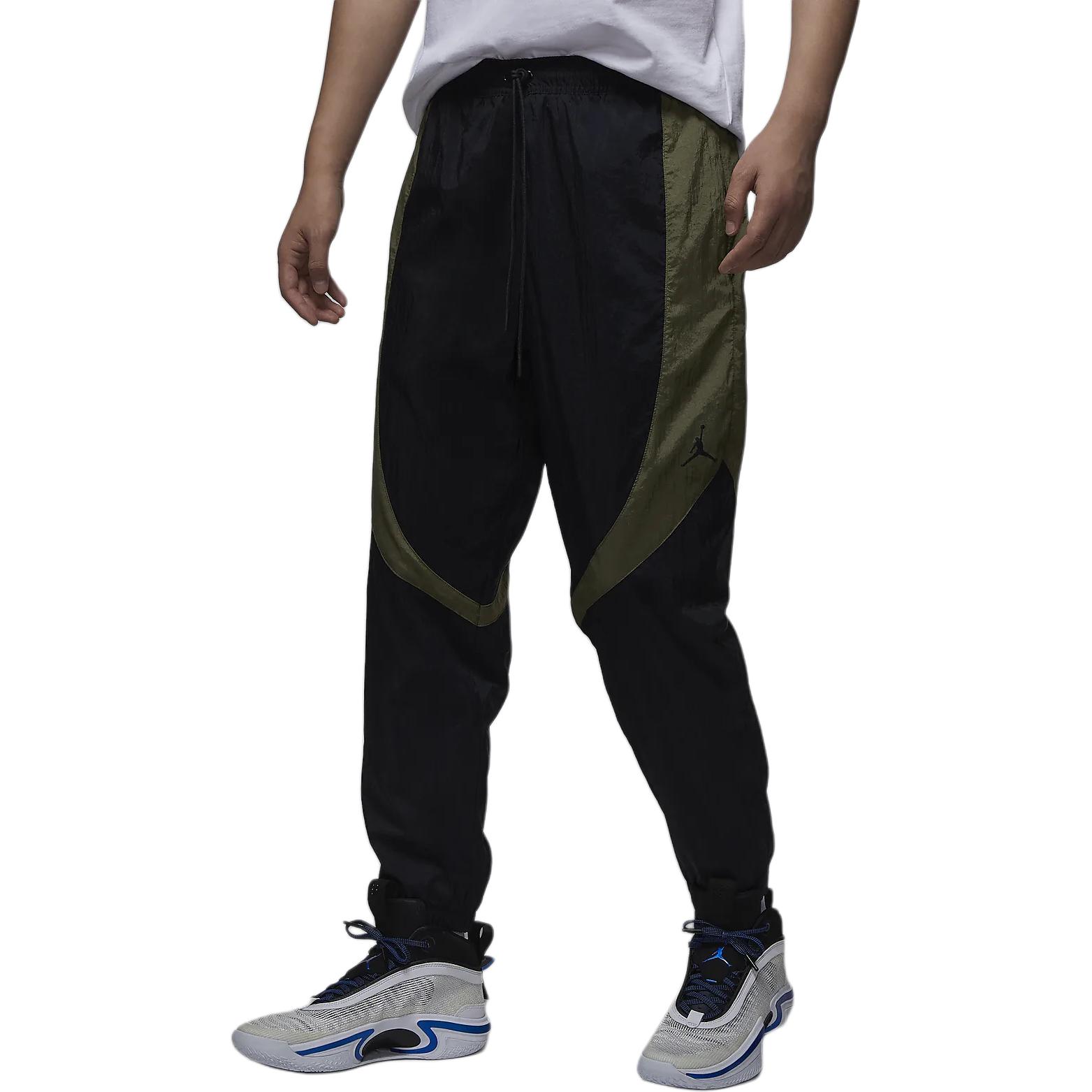 Jordan Sport Jam Waterproof Retro Track Pants Black/Medium Olive/Black . FN5851-011
