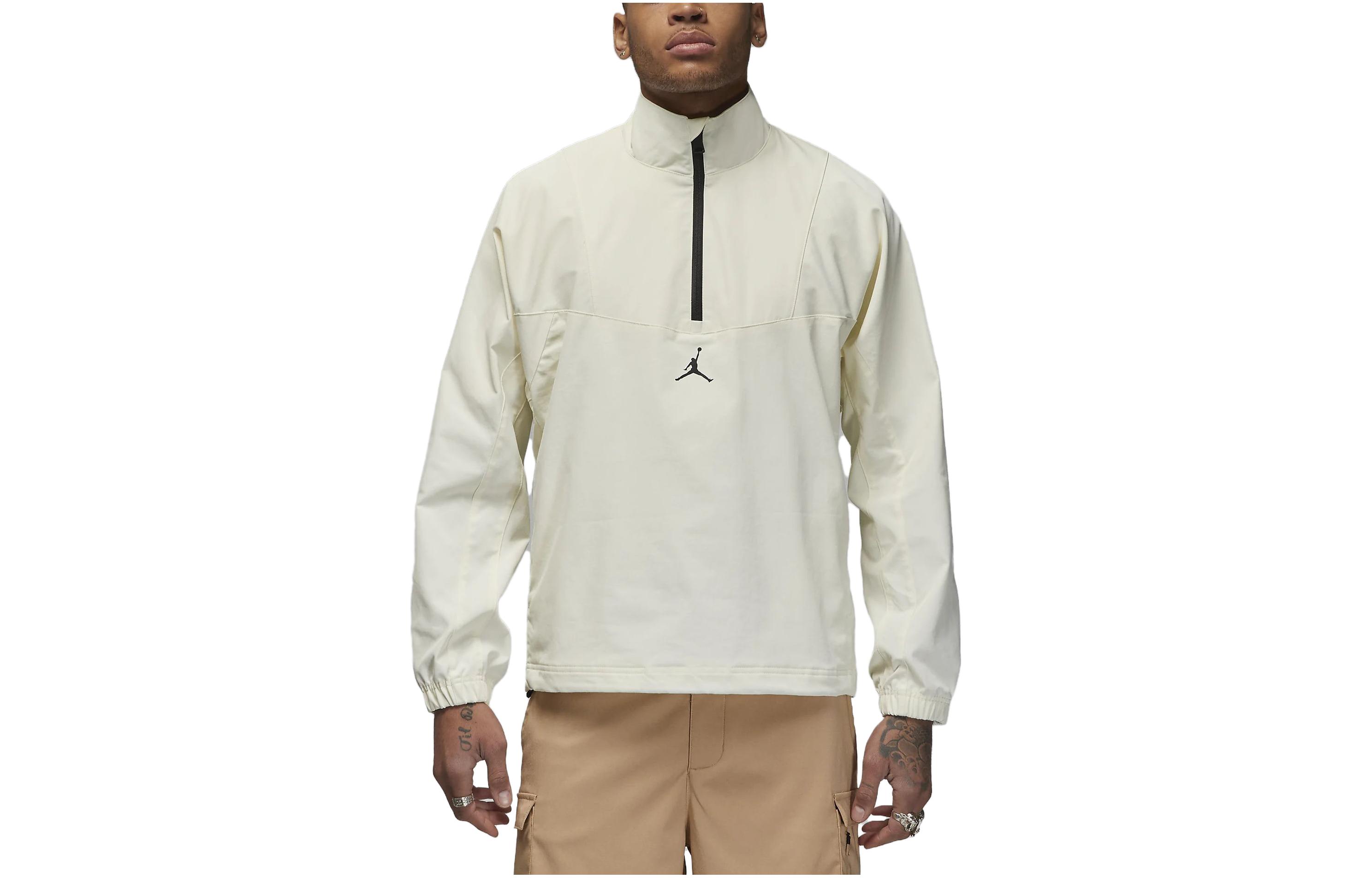 Jordan Sport Logo Graphic Pullover Hoodie White Mens Casual Sweater DZ0553-133