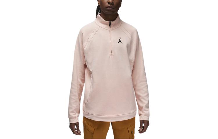 Jordan Sport Pullover Half-Zip Sweatshirt Legend Pink Logo Design FB7562-622