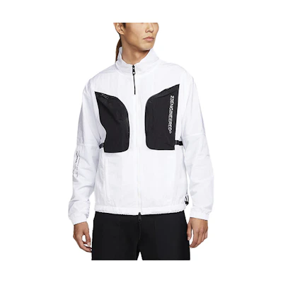 Jordan SS22 23 Engineered Full-Zip Retro Stand Collar Jacket White DJ0256-100