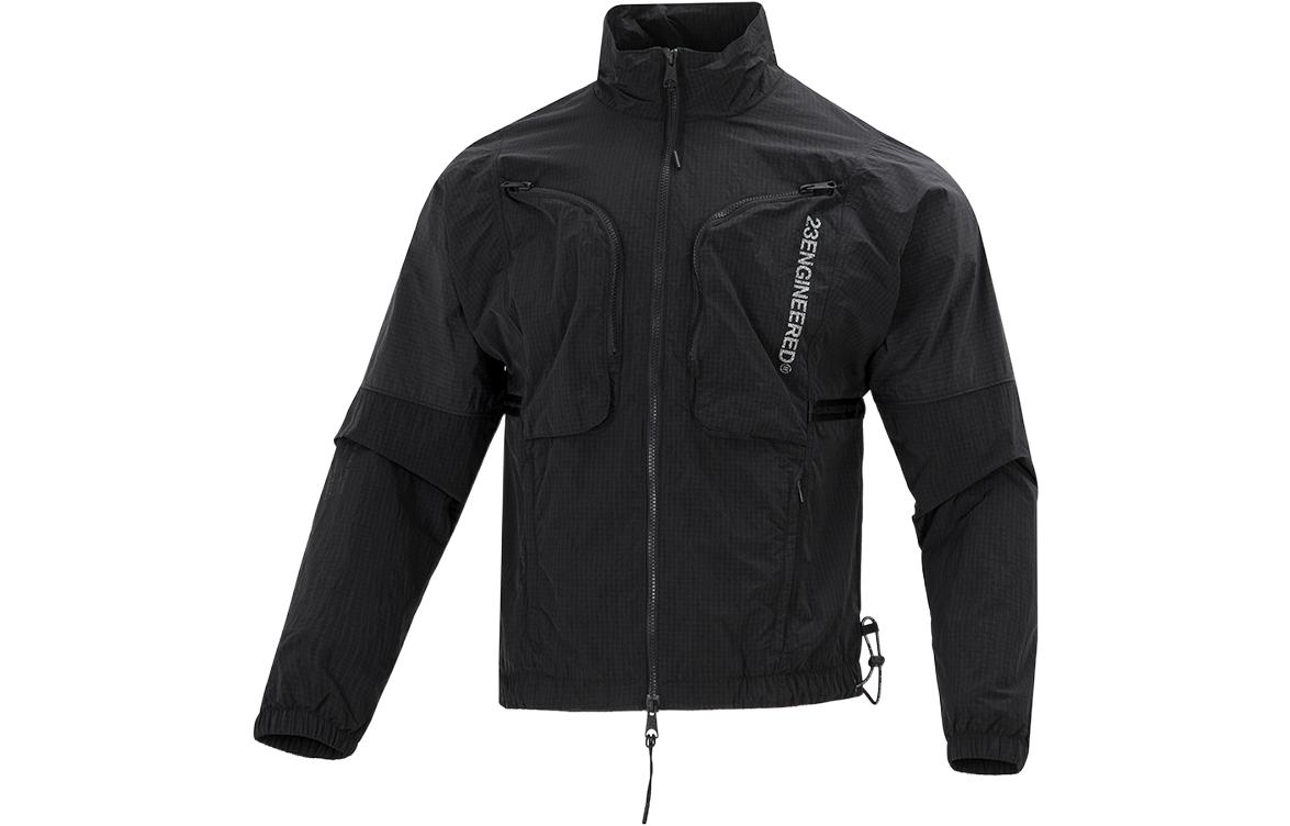 Jordan SS22 Black Utility Zip-Up Jacket with Multi-Pockets for Men DJ0256-010