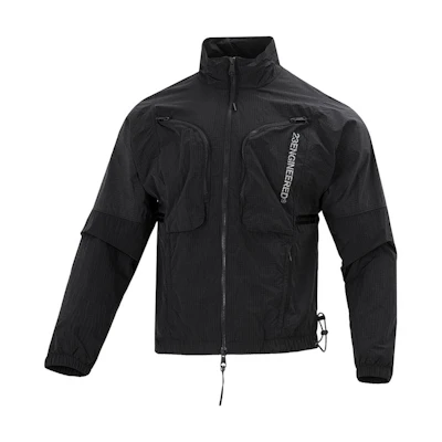 Jordan SS22 Black Utility Zip-Up Jacket with Multi-Pockets for Men DJ0256-010