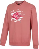 Jordan SS22 Fleece Crewneck Sweatshirt Burgundy Men DH9036-691 Jordan SS22 Fleece Crewneck Sweatshirt Burgundy Men DH9036-691