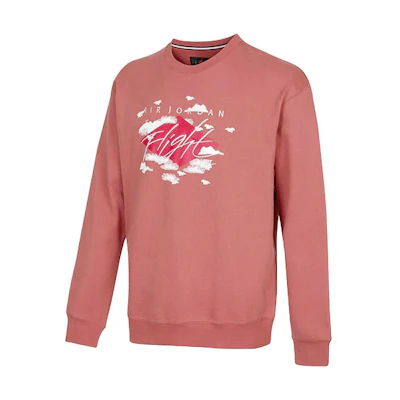 Jordan SS22 Fleece Crewneck Sweatshirt Burgundy Men DH9036-691