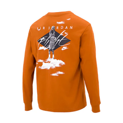 Jordan SS22 Logo Print Long-Sleeve Crewneck Sweatshirt Khaki Men’s DH8963-241