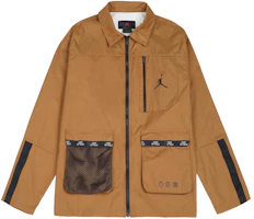 Jordan SS22 Utility Sports Windbreaker Jacket Brown Yellow DJ0243-241 Jordan SS22 Utility Sports Windbreaker Jacket Brown Yellow DJ0243-241