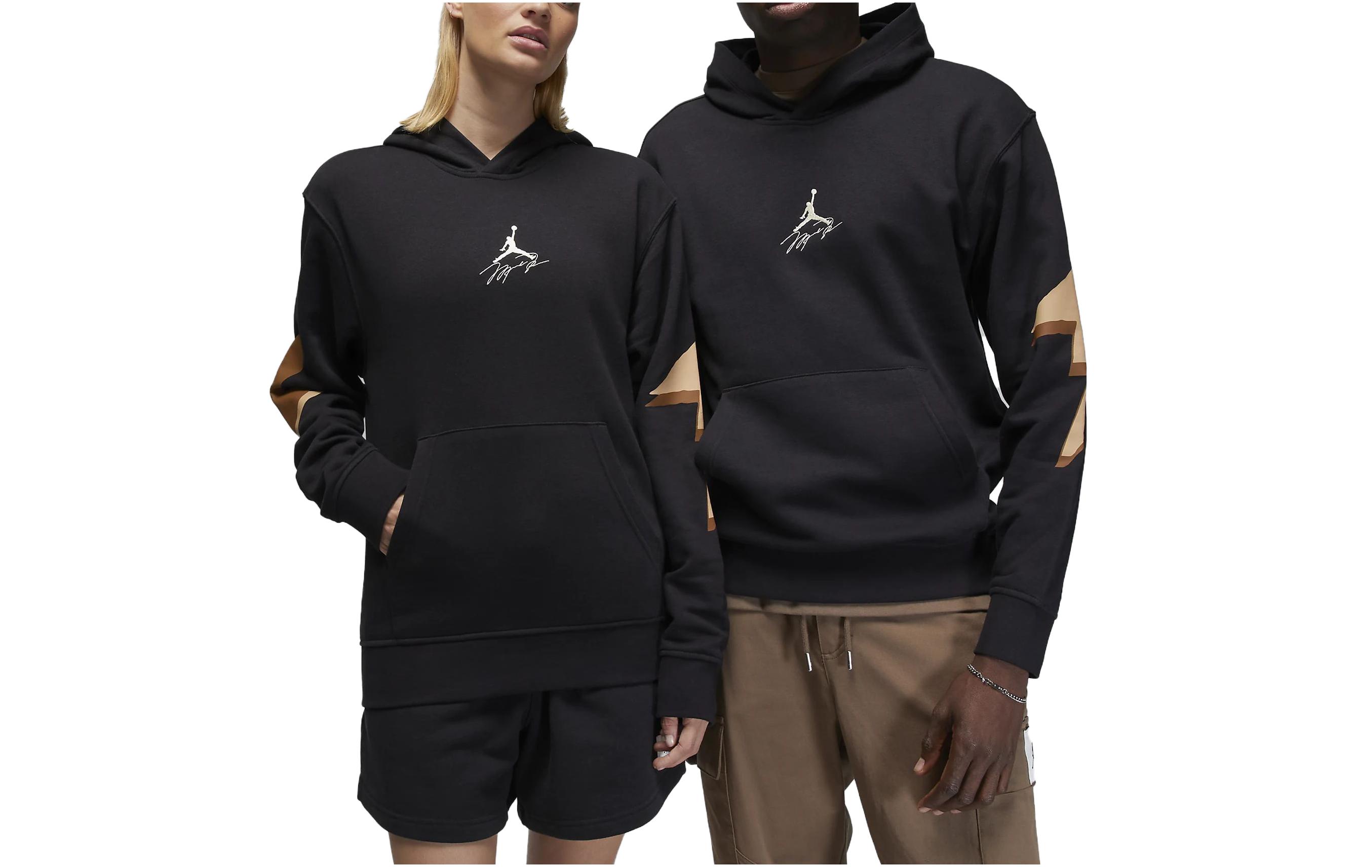 Jordan SS23 Black Pullover Hoodie Unisex Long Sleeve Essentials FB7336-010