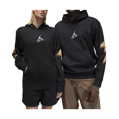 Jordan SS23 Black Pullover Hoodie Unisex Long Sleeve Essentials FB7336-010