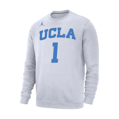 Jordan SS23 White Logo Crewneck Long-Sleeve Sweatshirt for Men M33778P5NIL-UCL