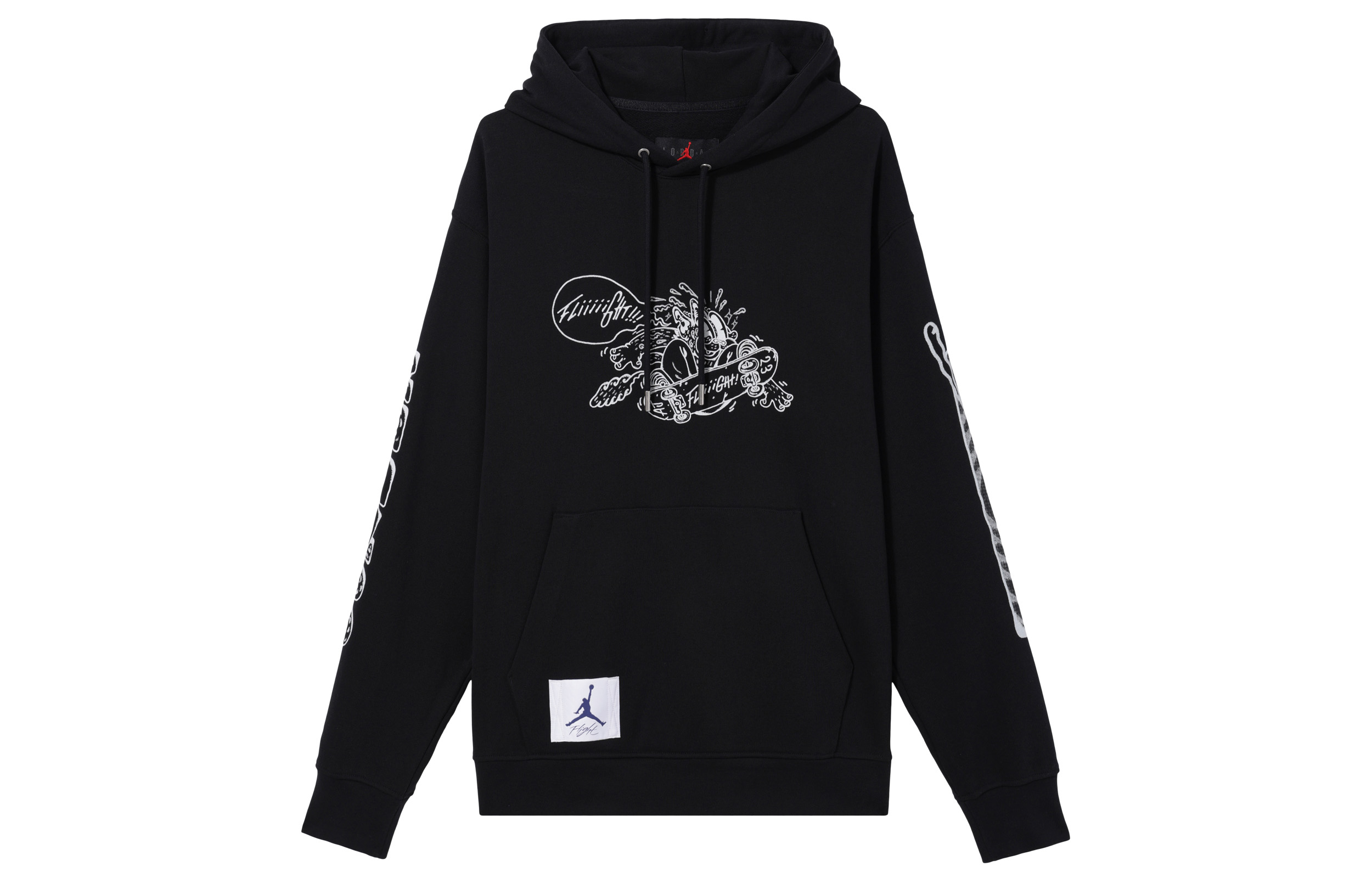 Jordan SS24 Cartoon Graphic Vintage Black Hoodie Pullover - FV8595-010