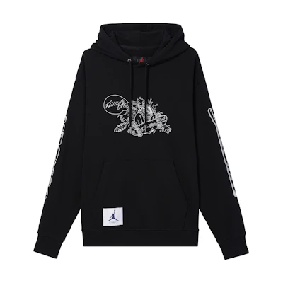 Jordan SS24 Cartoon Graphic Vintage Black Hoodie Pullover - FV8595-010
