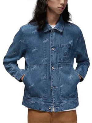 Jordan SS24 Flight Logo Embroidered Utility Jacket Blue Casual Outerwear FN4650-436 Shop Jordan SS24 Flight Logo Embroidered Utility Jacket Blue Casual Outerwear FN4650-436