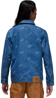 Jordan SS24 Flight Logo Embroidered Utility Jacket Blue Casual Outerwear FN4650-436 Details for Jordan SS24 Flight Logo Embroidered Utility Jacket Blue Casual Outerwear FN4650-436