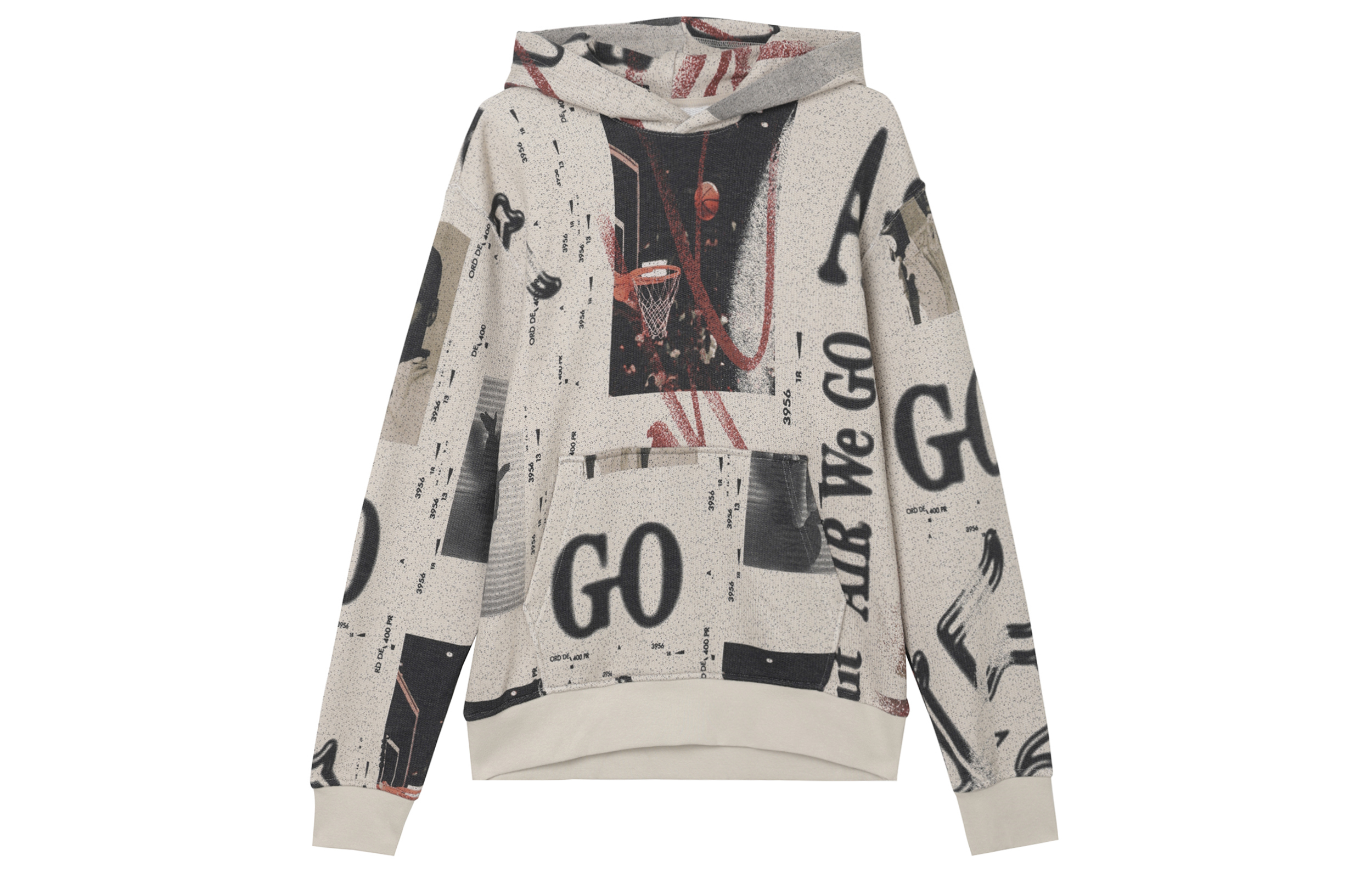 Jordan SS24 Flight Series Cream Graphic Hoodie Casual Long Sleeve FN6518-236
