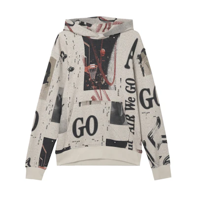 Jordan SS24 Flight Series Cream Graphic Hoodie Casual Long Sleeve FN6518-236