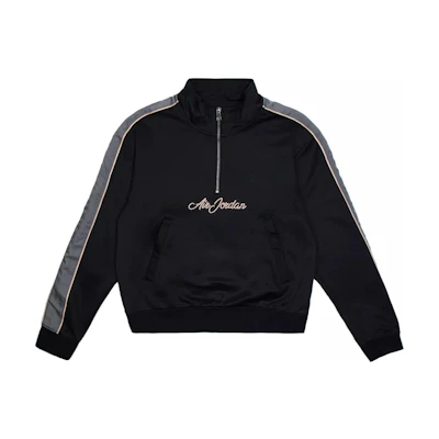 Jordan Stand Collar Zip Sweatshirt Black Long Sleeve Letter Print CJ0268-010
